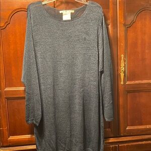 Max Studio vintage blue light knit plus size long sleeve Top